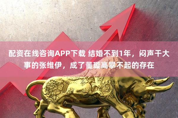配资在线咨询APP下载 结婚不到1年，闷声干大事的张维伊，成了董璇高攀不起的存在